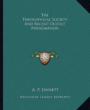 portada the theosophical society and recent occult phenomenon