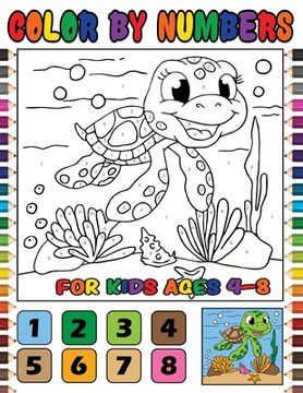 portada Color by Numbers for Kids Ages 4-8: Cute Animals Color by Number (en Inglés)