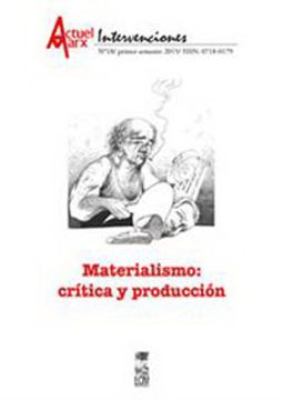 portada Materialismo: Critica Y Produccion. Actuel Marx 18