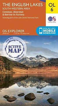 portada The English Lakes South-Western Area: Coniston, Ulverston & Barrow-In-Furness: Ol 6 (os Explorer Active) (en Inglés)