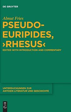 portada Pseudo-Euripides, "Rhesus" Edited With Introduction and Commentary (en Inglés)