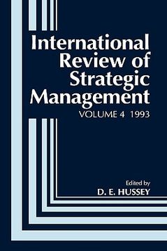 portada international review of strategic management 1993 (en Inglés)