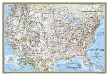 portada National Geographic United States Wall Map - Classic (43.5 X 30.5 In) (en Inglés)