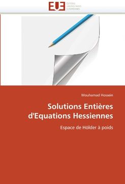 portada solutions enti res d'equations hessiennes (en Inglés)