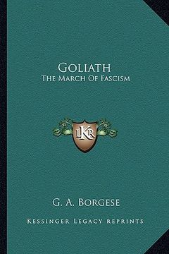 portada goliath: the march of fascism (en Inglés)