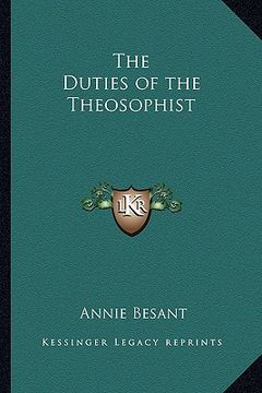 portada the duties of the theosophist