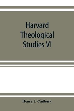 portada Harvard Theological Studies VI: The style and literary method of Luke