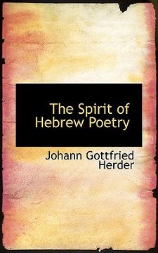 portada the spirit of hebrew poetry