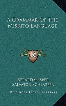 portada a grammar of the miskito language