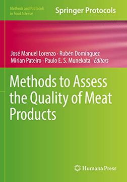 portada Methods to Assess the Quality of Meat Products (Methods and Protocols in Food Science)