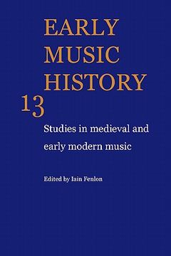 portada Early Music History: Studies in Medieval and Early Modern Music 