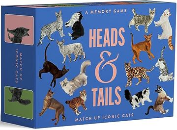 portada Heads & Tails: A Cat Memory Game: Match Up Iconic Cats (en Inglés)