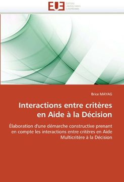 portada Interactions Entre Criteres En Aide a la Decision