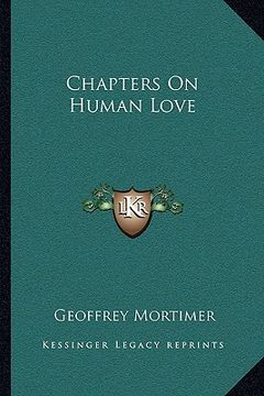 portada chapters on human love (en Inglés)
