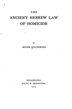 portada The Ancient Hebrew Law of Homicide