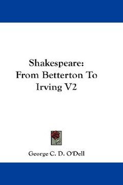 portada shakespeare: from betterton to irving v2 (en Inglés)