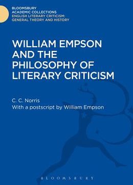 portada William Empson and the Philosophy of Literary Criticism (in English)