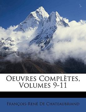 portada Oeuvres Complètes, Volumes 9-11 (en Francés)