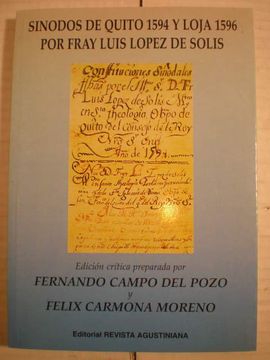 portada Sínodos de Quito 1594 y Loja 1596 por Fray Luis López de Solis