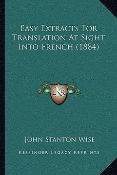portada easy extracts for translation at sight into french (1884) (en Inglés)