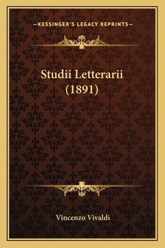 portada Studii Letterarii (1891) (en Italiano)