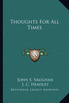 portada thoughts for all times (en Inglés)