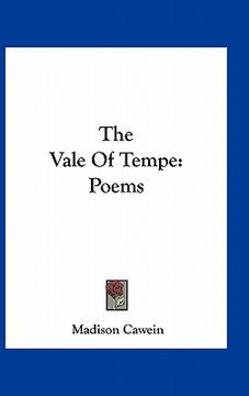 portada the vale of tempe: poems (en Inglés)