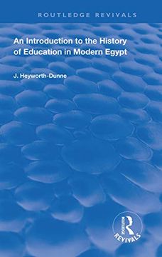 portada An Introduction to the History of Education in Modern Egypt (Routledge Revivals) (in English)