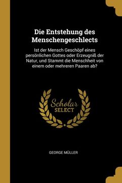 portada Die Entstehung des Menschengeschlects (in German)
