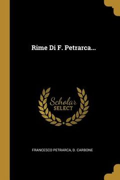 portada Rime Di F. Petrarca... (en Italiano)