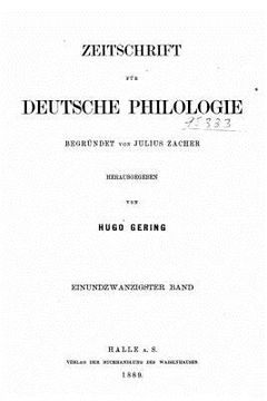portada Zeitschrift Für Deutsche Philologie (en Alemán)