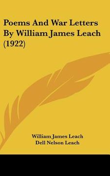 portada poems and war letters by william james leach (1922) (in English)