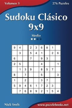 portada Sudoku Clásico 9x9 - Medio - Volumen 3 - 276 Puzzles: Volume 3