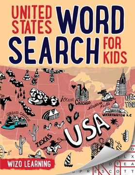 portada United States Word Search For Kids (en Inglés)