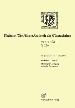 portada Haftung Für Zufügung Seelischer Schmerzen: 33. Jahresfeier Am 11. Mai 1983 (en Alemán)