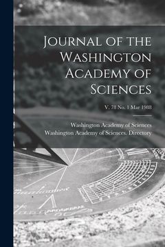 portada Journal of the Washington Academy of Sciences; v. 78 no. 1 Mar 1988