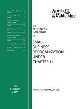 portada The Attorney's Handbook on Small Business Reorganization Under Chapter 11 (in English)