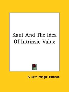 portada kant and the idea of intrinsic value (en Inglés)