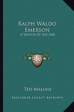 portada ralph waldo emerson: a sketch of his life (en Inglés)