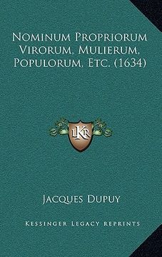 portada Nominum Propriorum Virorum, Mulierum, Populorum, Etc. (1634) (in Latin)