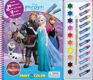 portada Disney Frozen Deluxe Poster Paint & Color. (en Inglés)