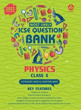 portada Most Likely Question Bank - Physics: ICSE Class 10 for 2022 Examination (en Inglés)