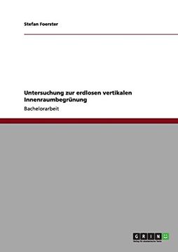 portada Untersuchung zur erdlosen vertikalen Innenraumbegrünung (German Edition)