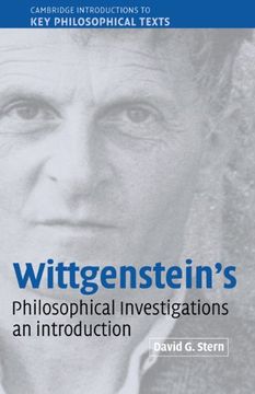 portada Wittgenstein's Philosophical Investigations Hardback: An Introduction (Cambridge Introductions to key Philosophical Texts) (en Inglés)