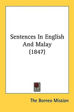 portada sentences in english and malay (1847) (en Inglés)
