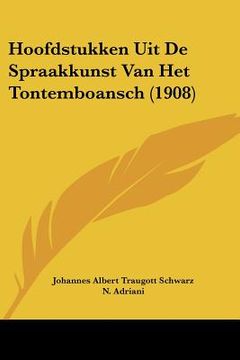 portada Hoofdstukken Uit De Spraakkunst Van Het Tontemboansch (1908)