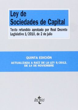 portada 347. Ley De Sociedades De Capital (in Spanish)