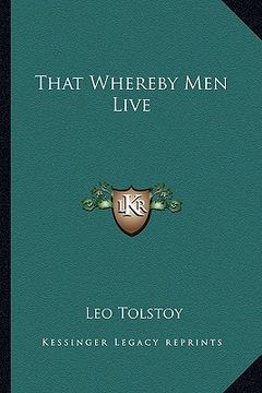 portada that whereby men live