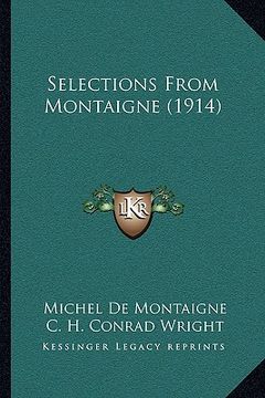 portada selections from montaigne (1914)