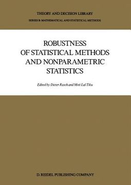 portada Robustness of Statistical Methods and Nonparametric Statistics